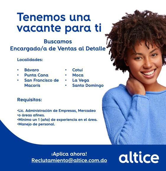 empleos disponibles - Encargado de Ventas al Detalle