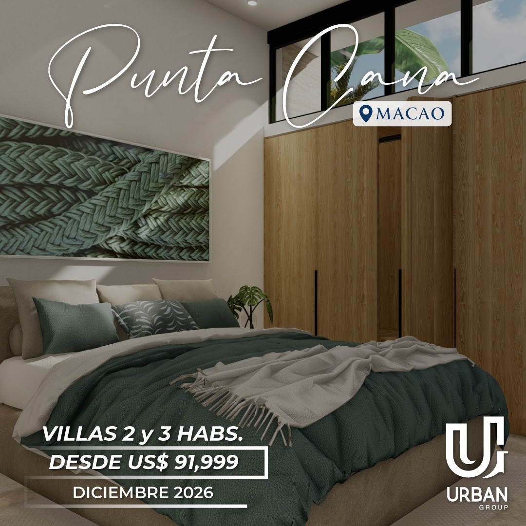 casas vacacionales y villas - Villas con Club a Pasos de Playa Macao en Punta Cana desde US$91,999 2