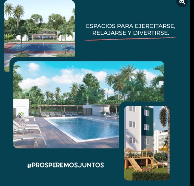 apartamentos - Aptos en Buena Vista, prox. a la av. Hermanas Mirabal,área social con piscina
 1