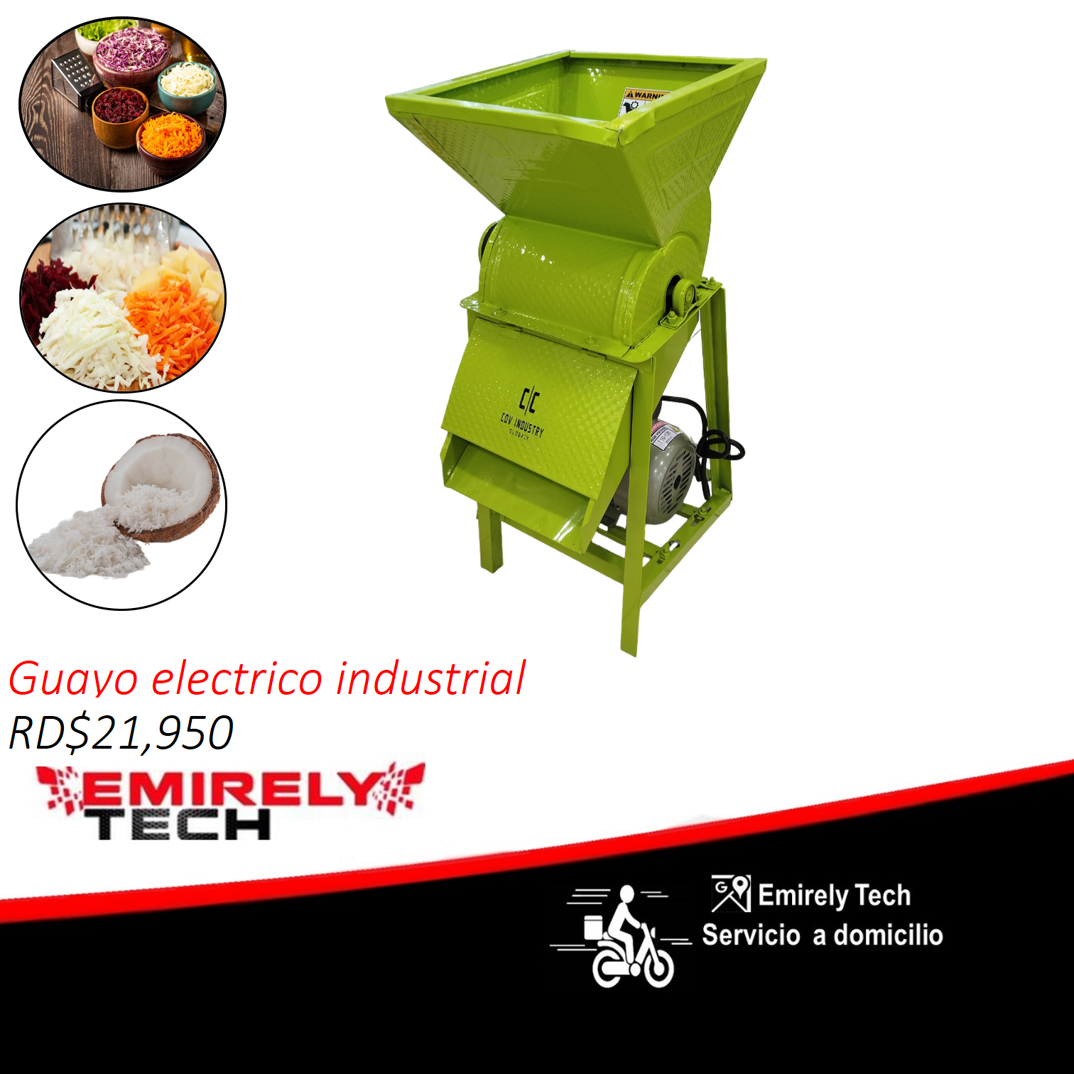 equipos profesionales - Guayo industrial de vegetales frutas guayador 