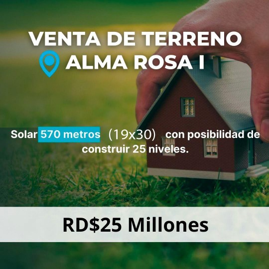 solares y terrenos - Se vende Terreno en Alma Rosa I