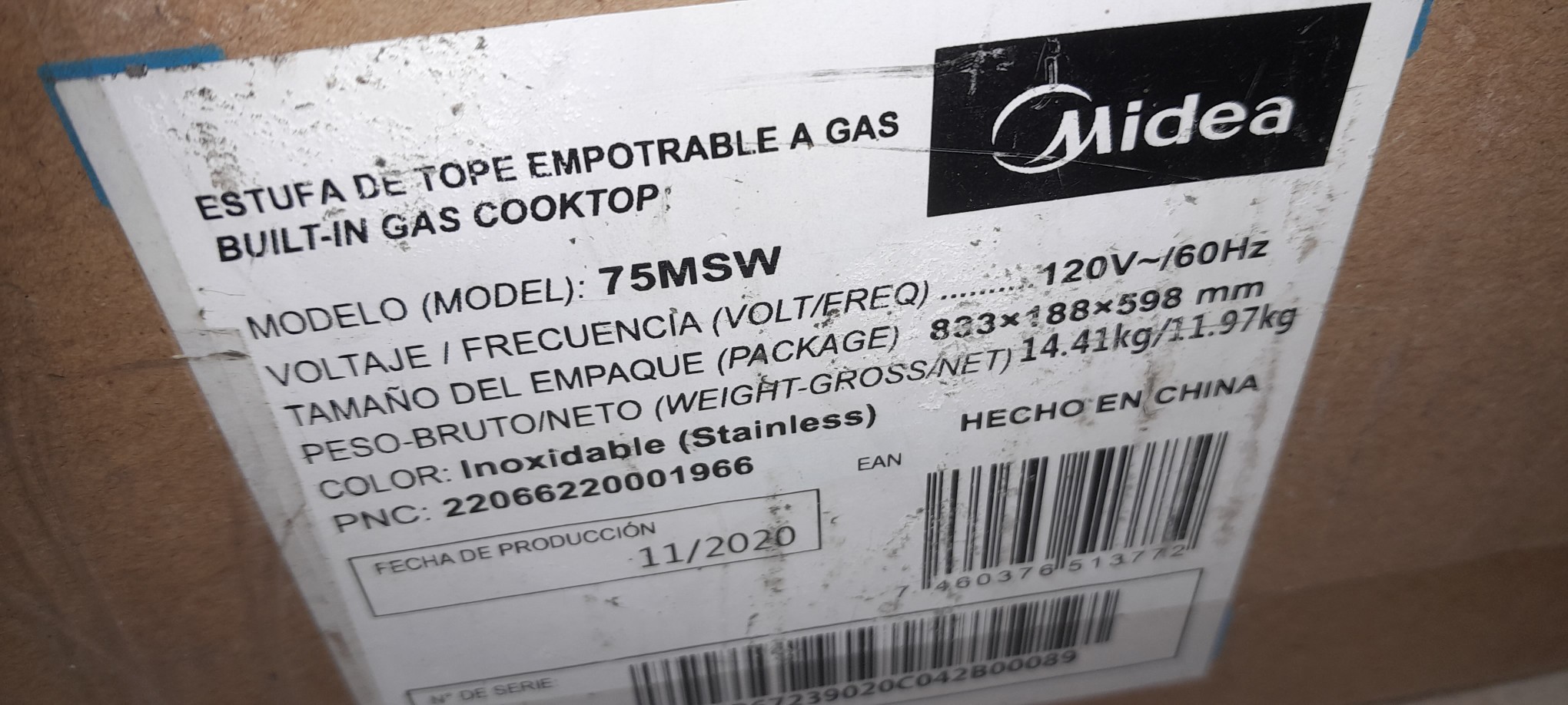 cocina - Estufa de gas empistrada de Tope 30 pulgadas de ancho 1