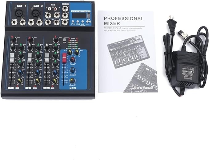 camaras y audio - MEZCLADOR DE SONIDO MIXER 4 CANALES SQ-04 2