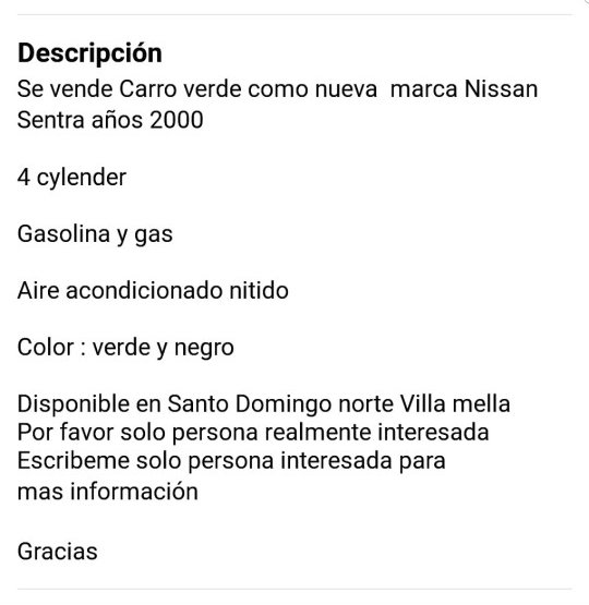 carros - SE VENDE carro nissan .como nuevo.
Disponible en Villa mella Santo Domingo norte 2