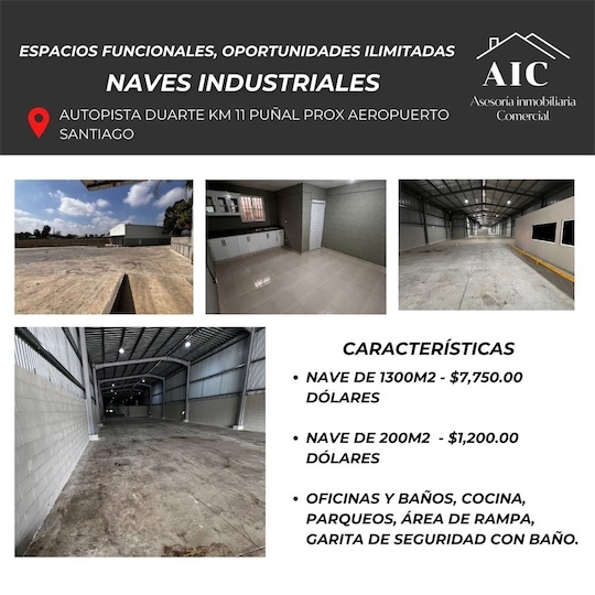 otros inmuebles - nave  2,300m2 y doble altura con luz triface autopista Joaquín Balaguer Us$