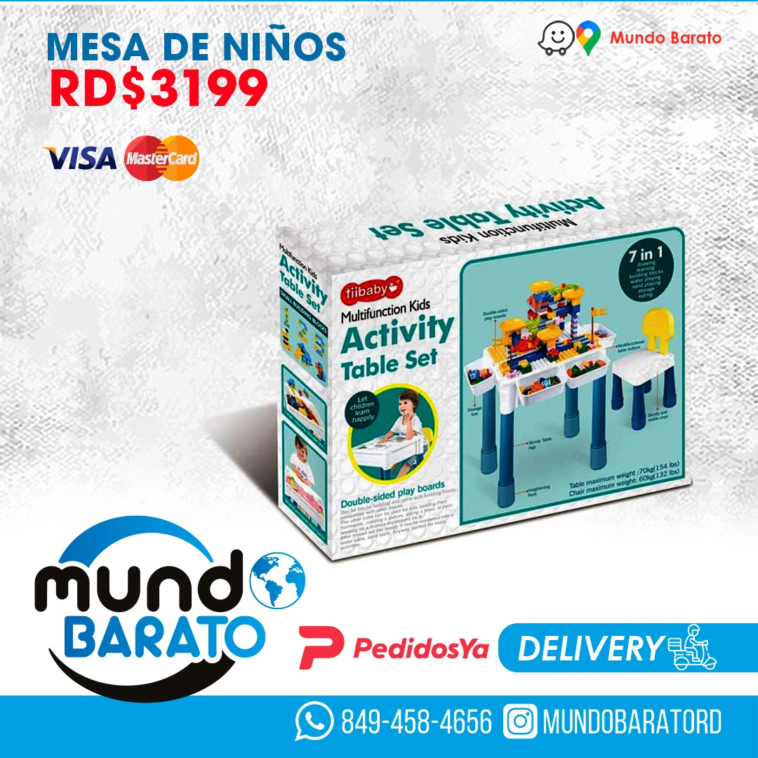 muebles - Mesa de Actividades 7 en 1 multifuncional actividades lego regalo ideal niños