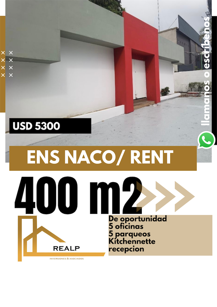 oficinas y locales comerciales - Local céntrico en Naco  400 metros