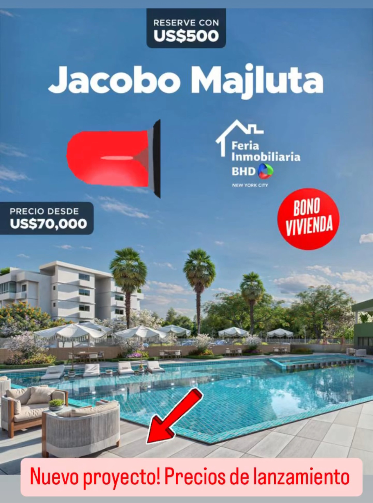 apartamentos - venta de apartamento con piscina en la Jacobo MAJLUTA con piscina  4