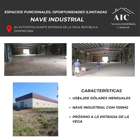 otros inmuebles - nave  2,300m2 y doble altura con luz triface autopista Joaquín Balaguer Us$ 3