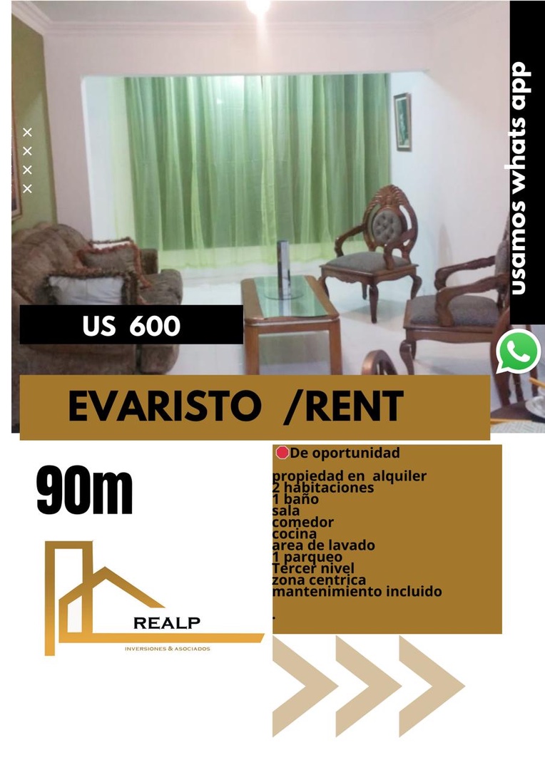 apartamentos - Apartamento amoblado Evaristo  0