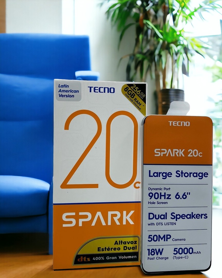 celulares y tabletas - TECNO Spark 20C 8/128GB