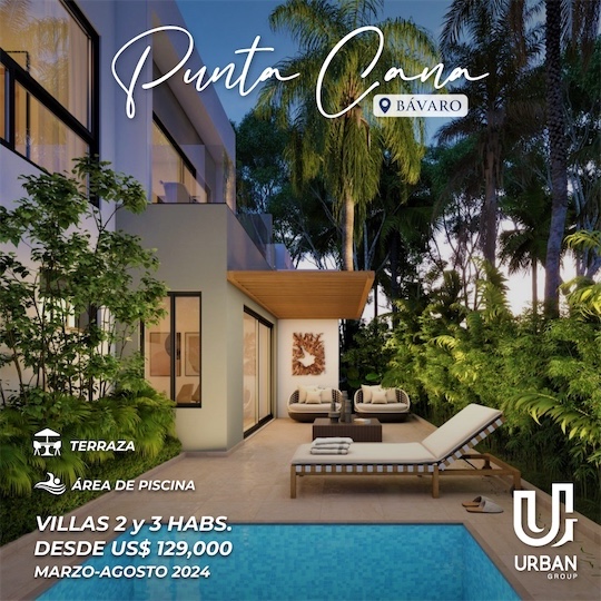 casas vacacionales y villas - BAVARO- Apartamentos y villas 1,2 y 3 habs