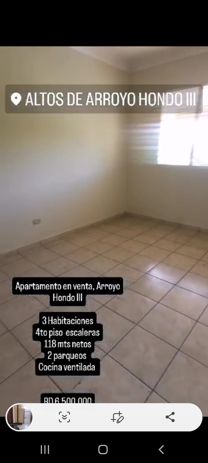 apartamentos - Apartamento en venta en los altos de arroyo hondo 1