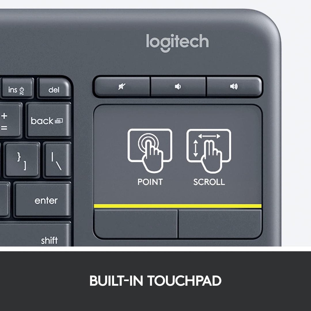 accesorios para electronica - TECLADO INALÁMBRICO CON TOUCHPAD LOGITECH K400 PLUS SMART TV 3