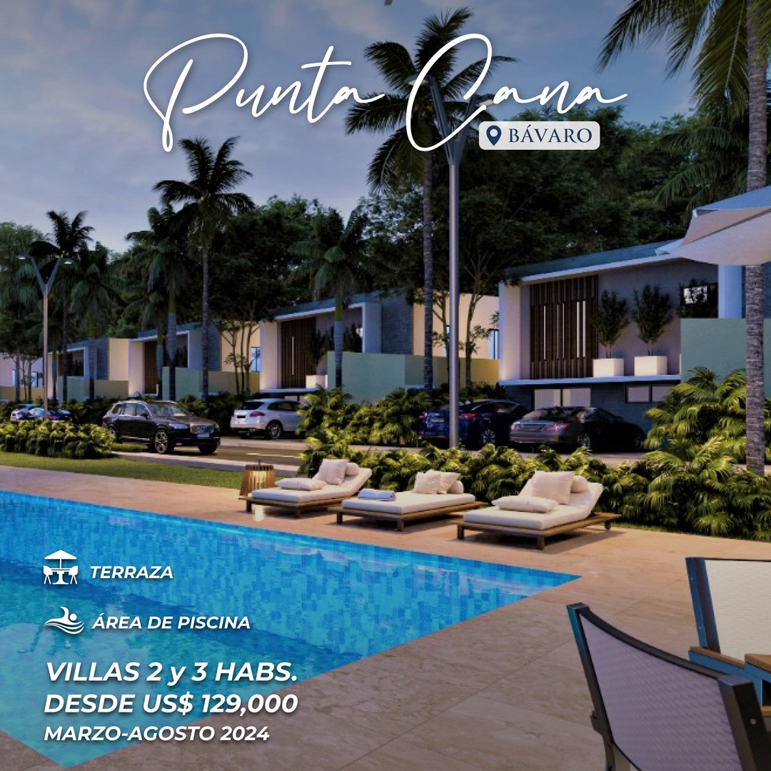 casas vacacionales y villas - Vendo Villa En Punta Cana 