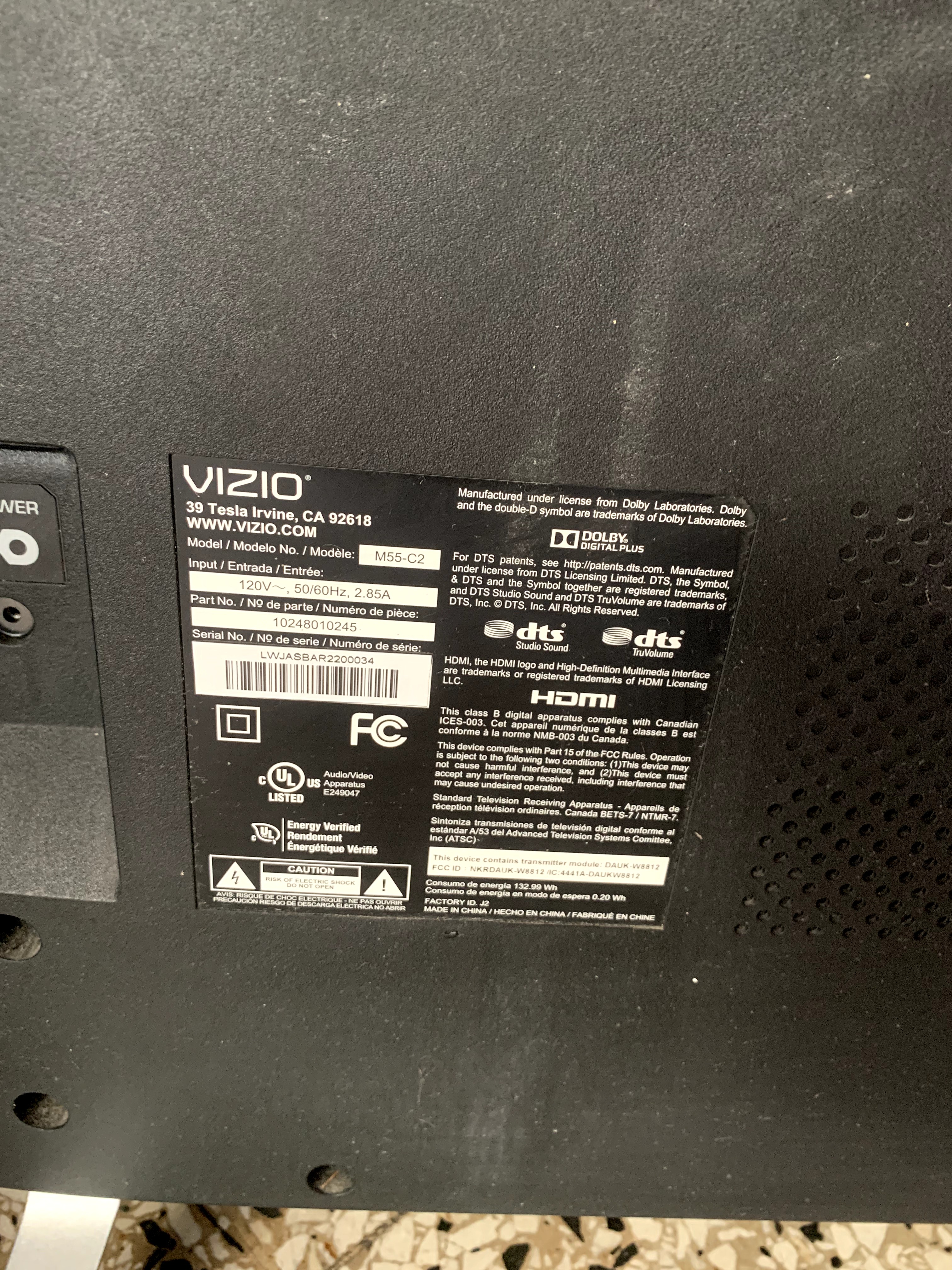 tv - VENDO TV VIZIO de 55 4K (defectuosa) 2