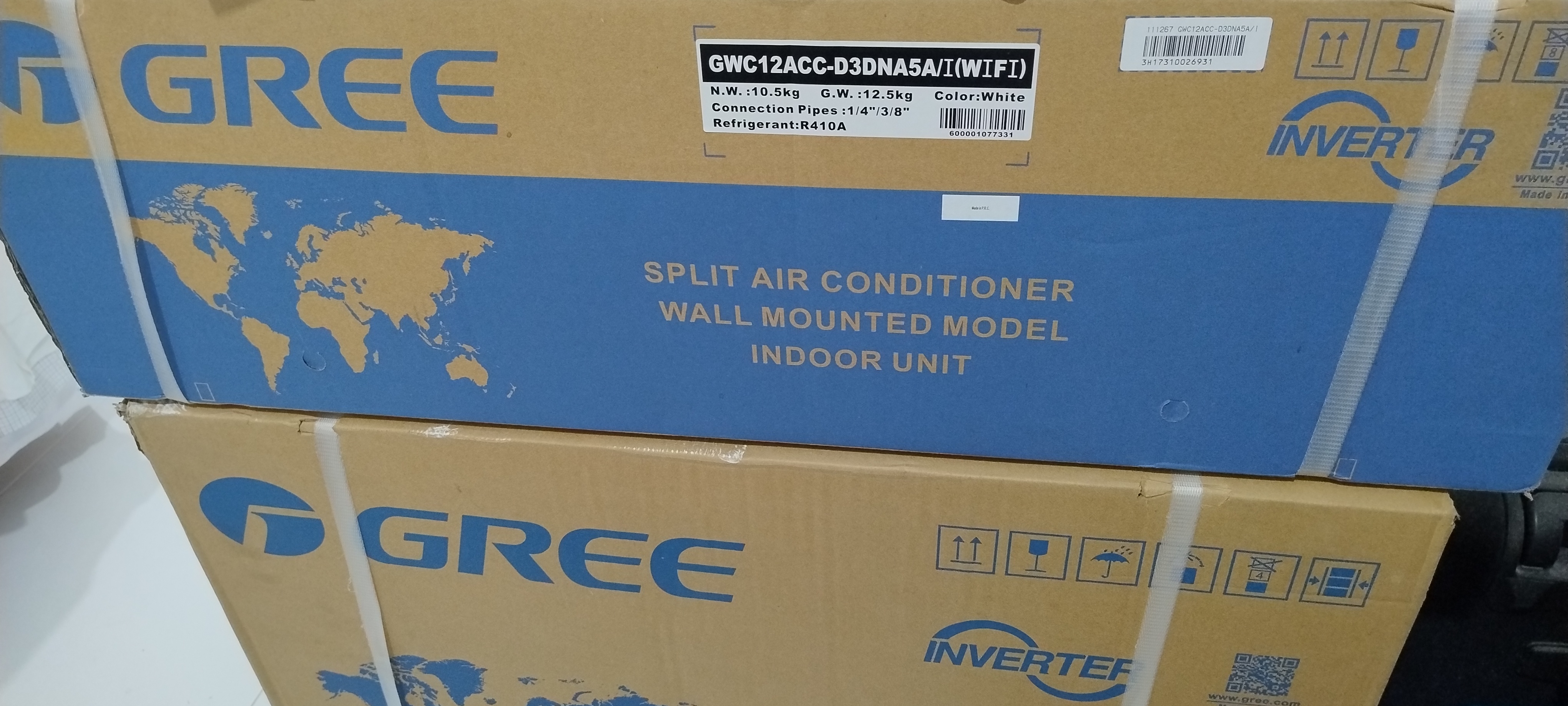 aires acondicionados y abanicos - VENDO AC SPLIT 220 V GREE INVERTER 12BTU EFIC20 SMART WIFI INSTALACIÓN BASI INCL