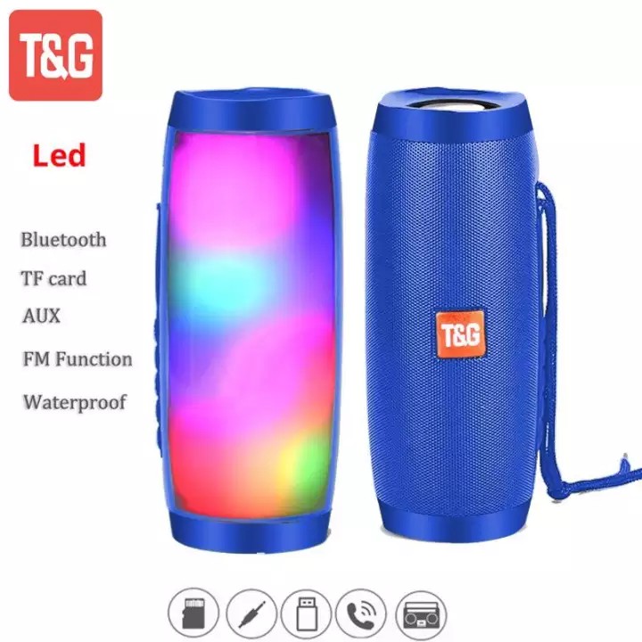 accesorios para electronica - Bocina inalámbrica Bluetooth Con Luces Portátil Altavoz Recargable Tipo JBL 4