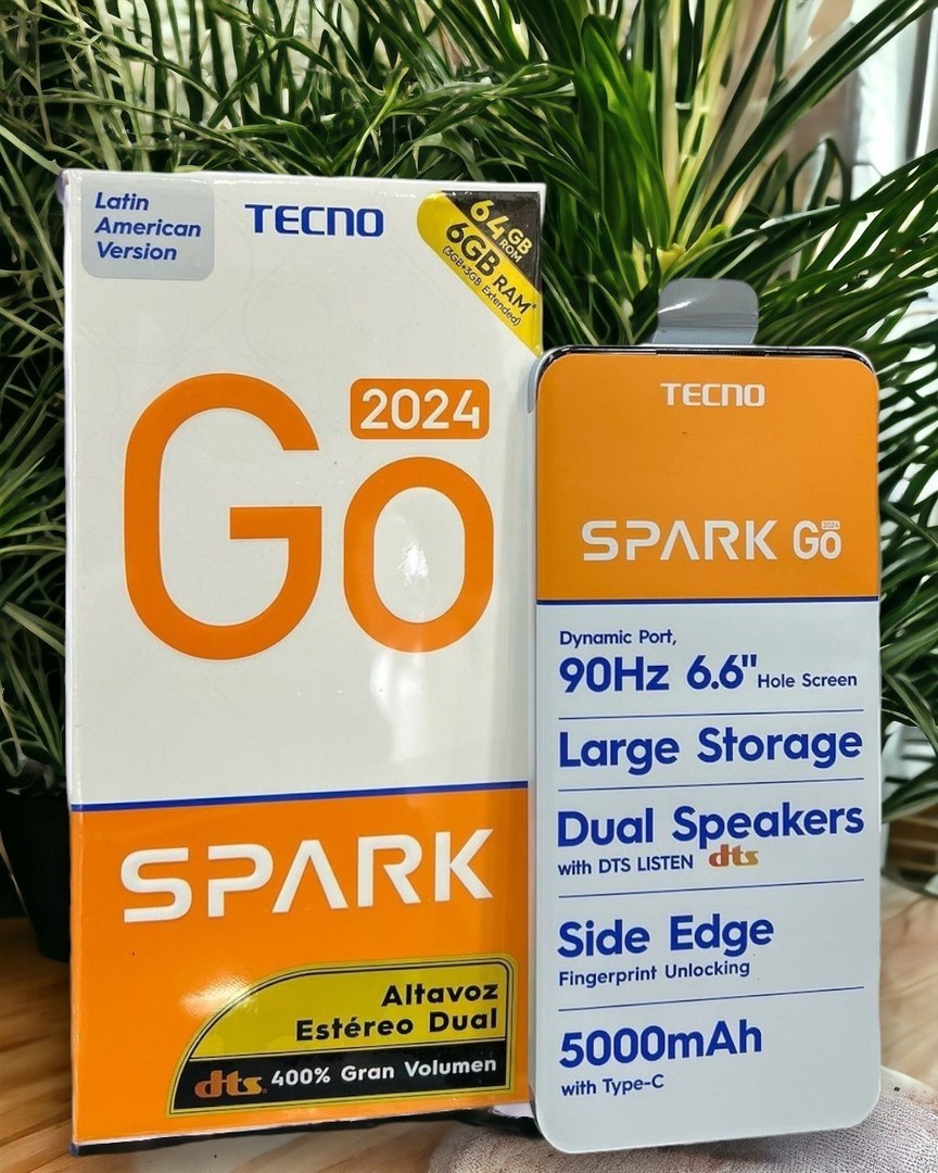 celulares y tabletas - celular Tecno spark go 2024 64gb/ 128gb
