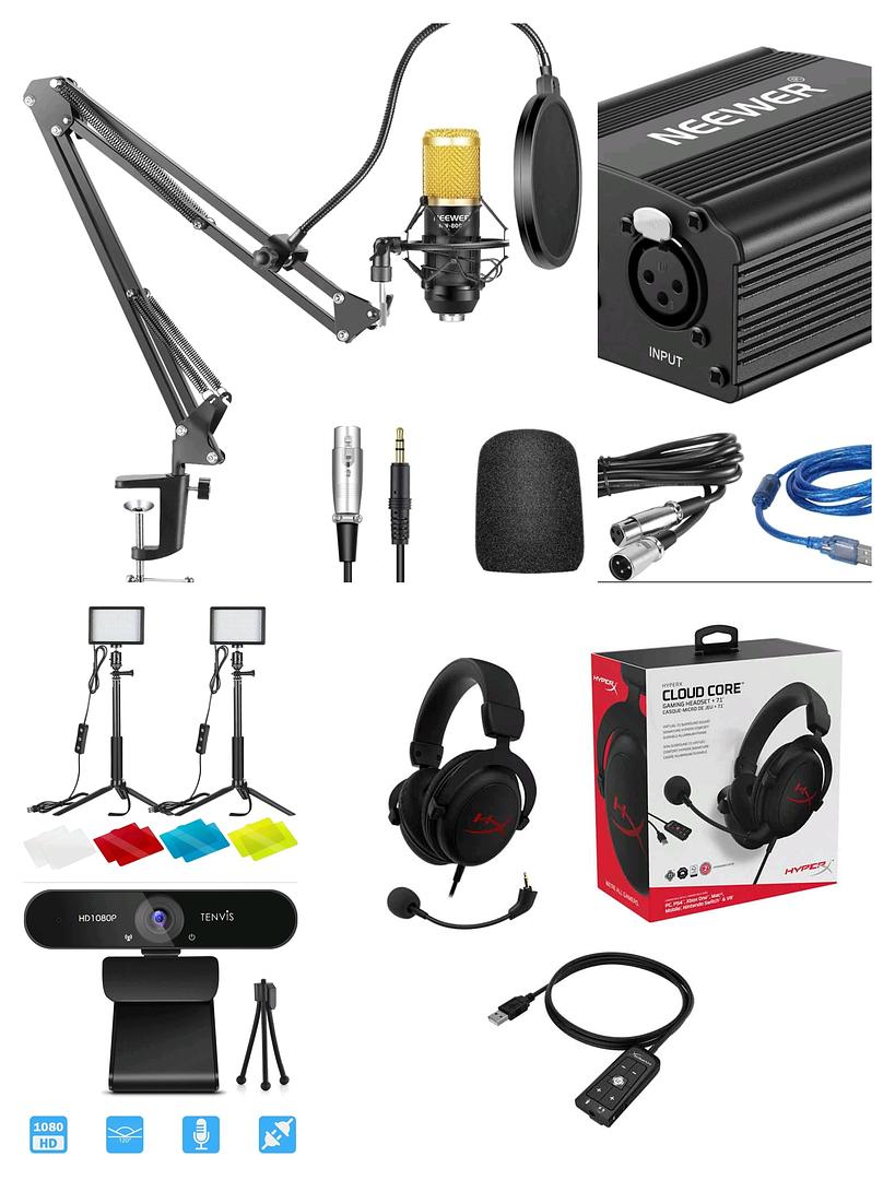 camaras y audio - Neewer (Kit Completa para Streaming)