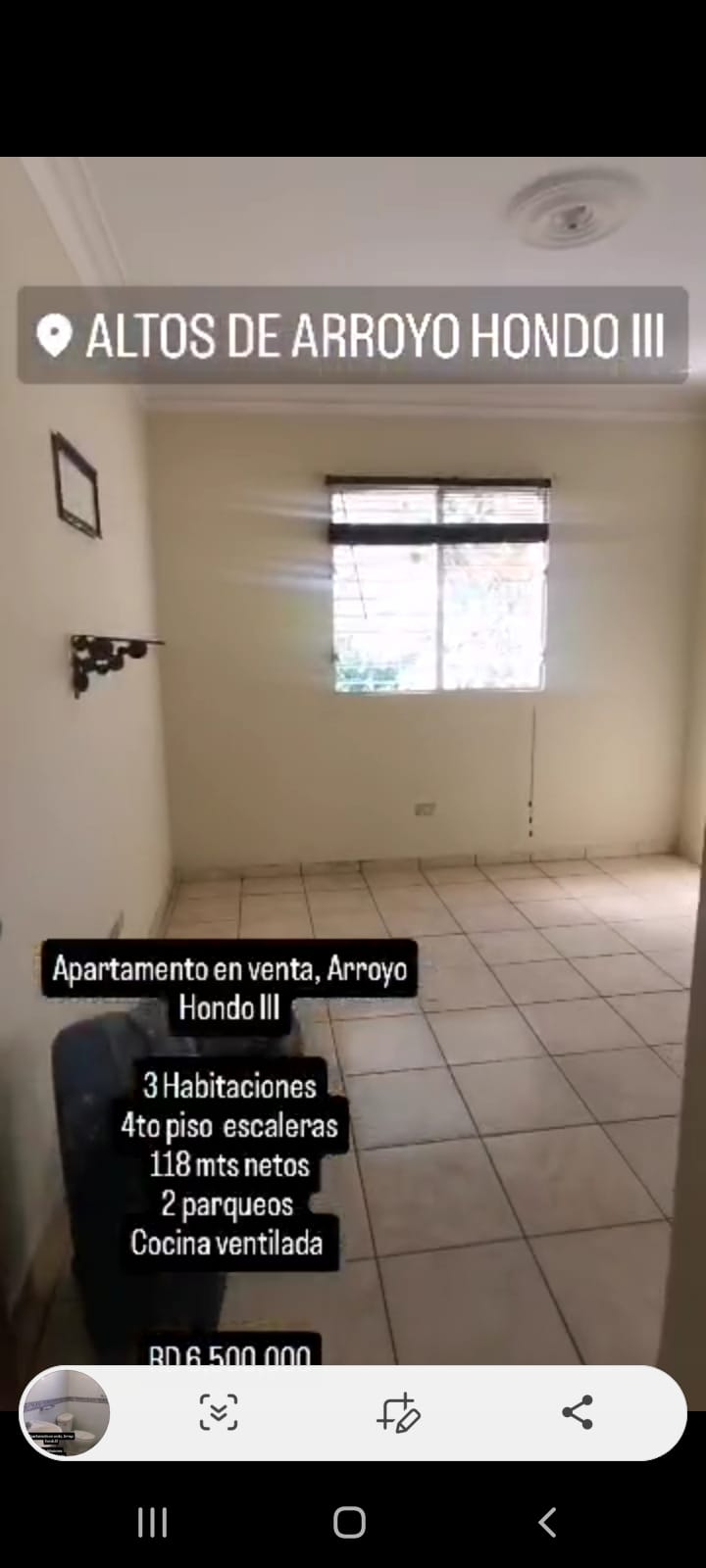 apartamentos - Apartamento en venta en los altos de arroyo hondo 2