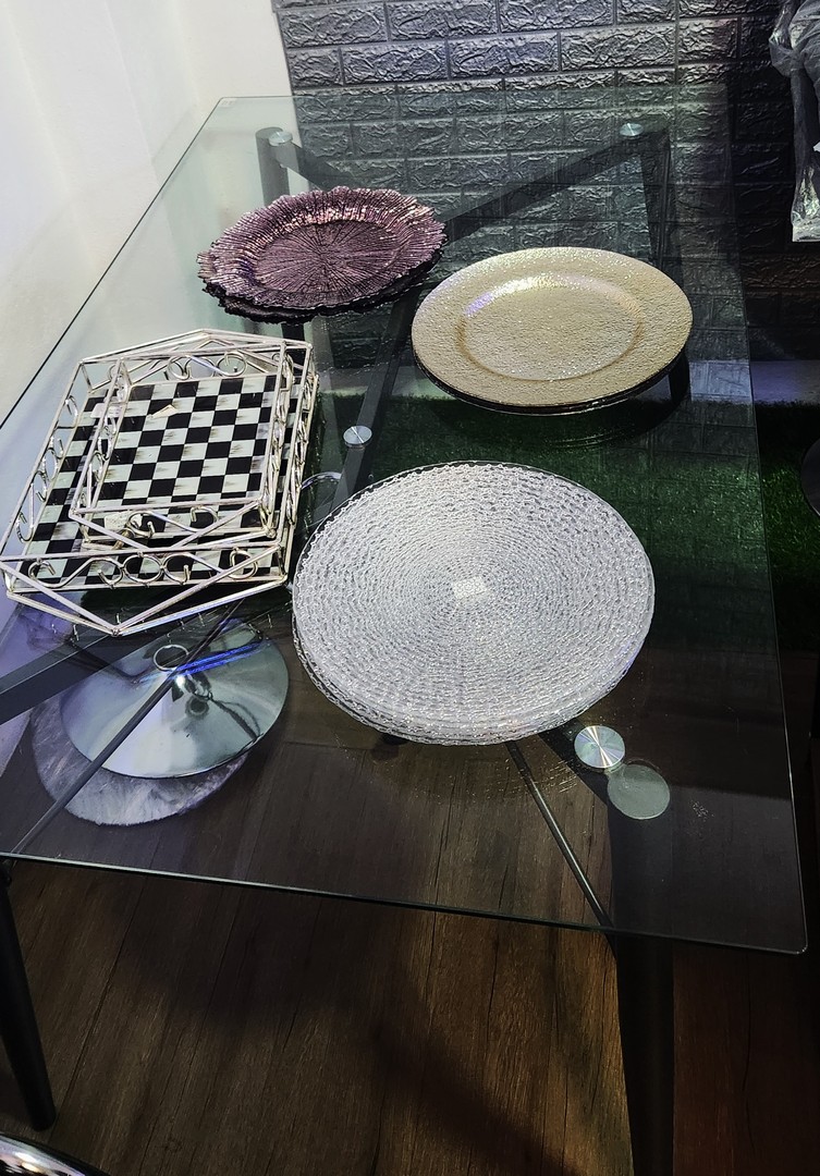 muebles y colchones - Mesa nórdica de cristal, mesa, mesa nórdica. 3