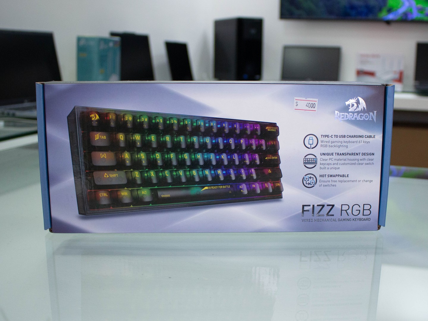 computadoras y laptops - Teclado ReDragon FIZZ K617 SE