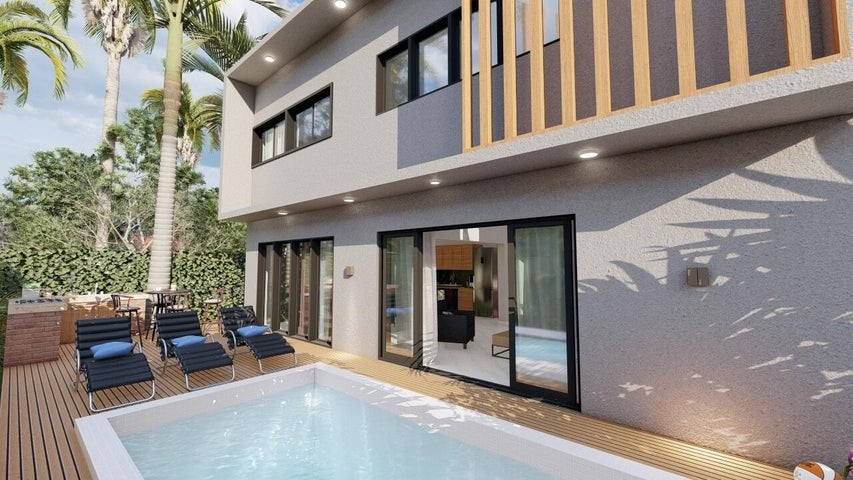 casas - Proyecto en venta Punta Cana 24-1342 tres dormitorios, baño social, piscina
 8