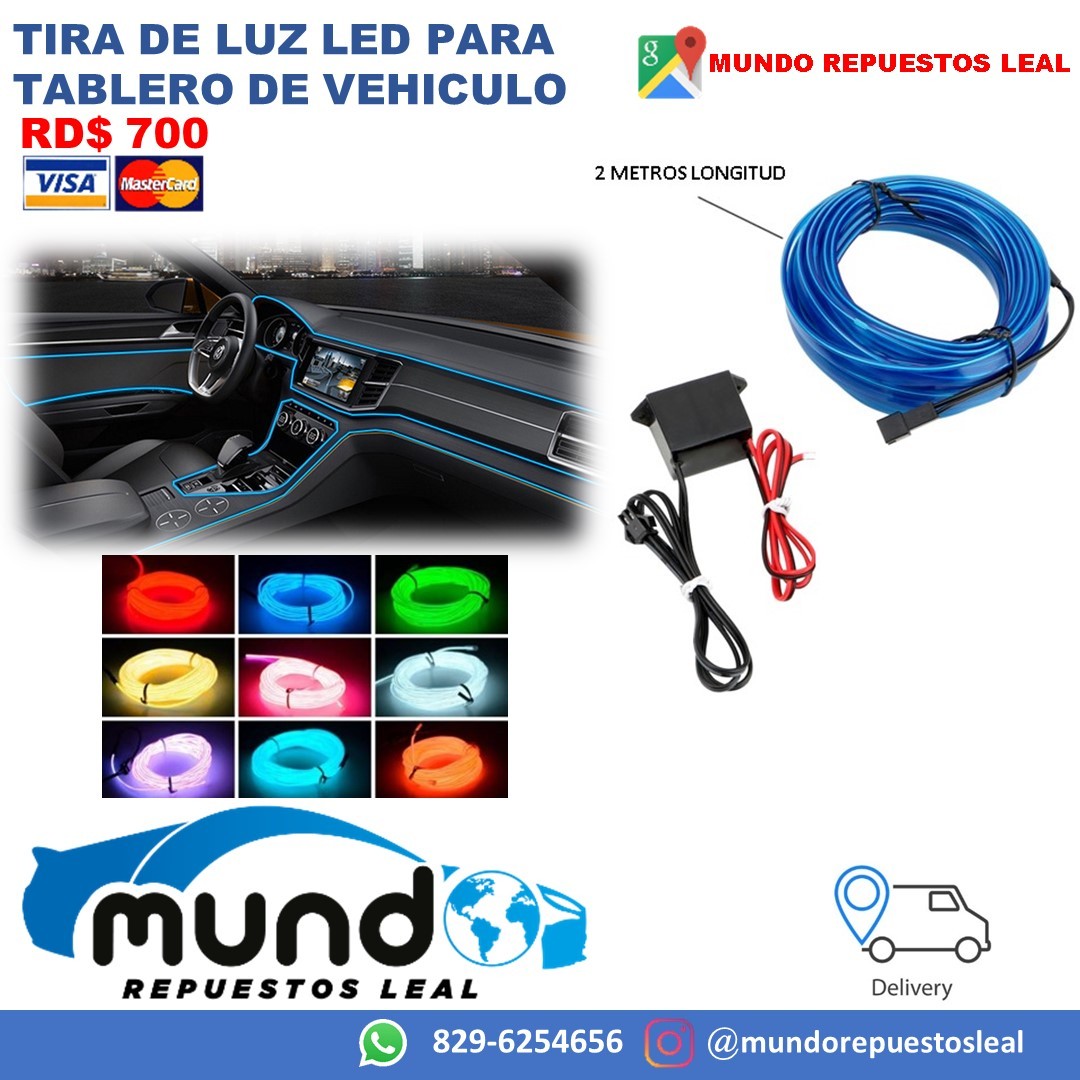 accesorios para vehiculos - Rollo de tira led para tablero de carro, vehiculo led 1