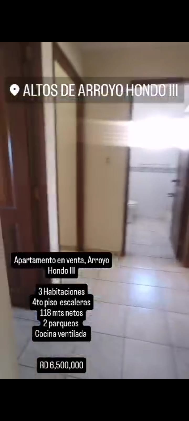 apartamentos - Apartamento en venta en los altos de arroyo hondo 3