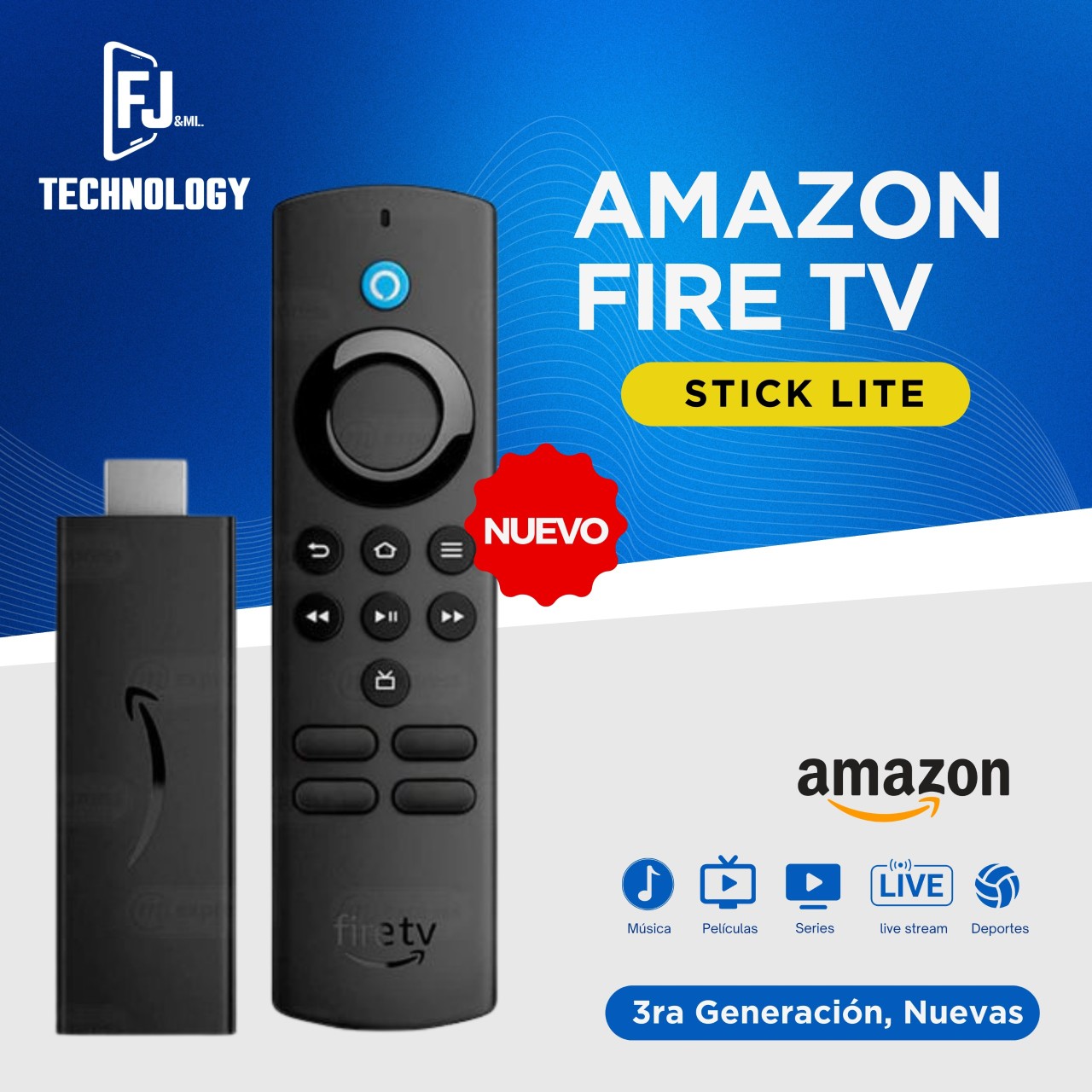 tv - AMAZON FIRE STICK LITE 3RA GENERACIÓN TOTALMENTE NUEVOS Y SELLADOS 