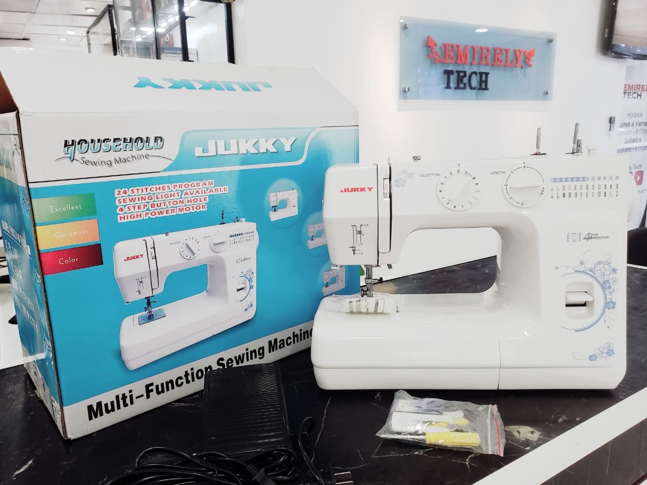equipos profesionales - Maquina de coser Electrica multifuncional profesional JUKKY FH6224 4