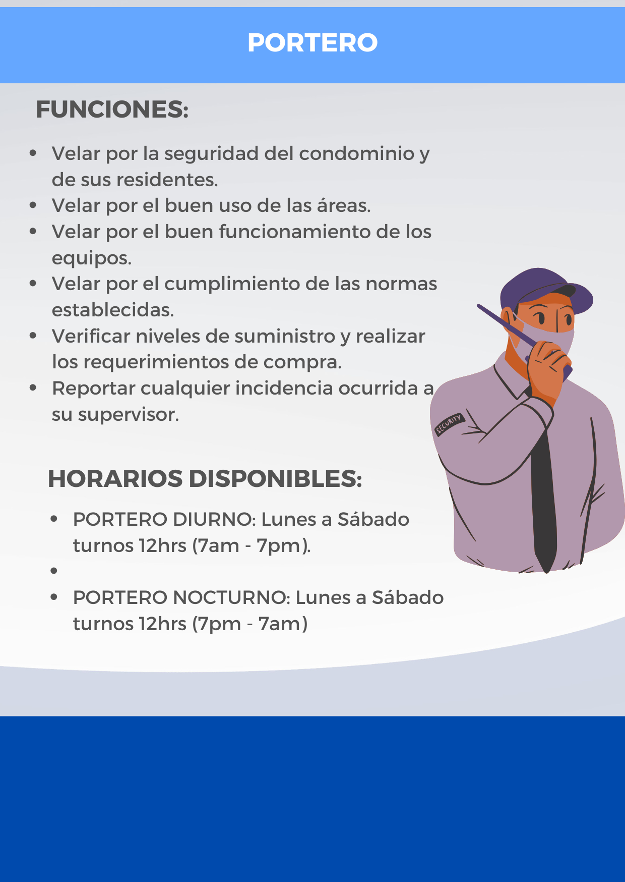 empleos disponibles - Portero Residencial 2