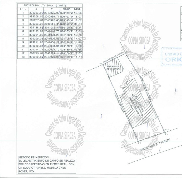 solares y terrenos - Terreno  en el Millon en la calle Luis F. Thomen Proximo a la Núñez  770mts
 