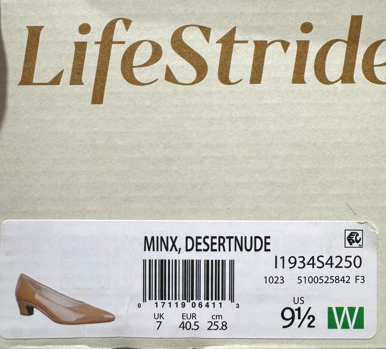 zapatos para mujer - Zapatos Lifestride Nude totalmente nuevos 9 1/2 W 2