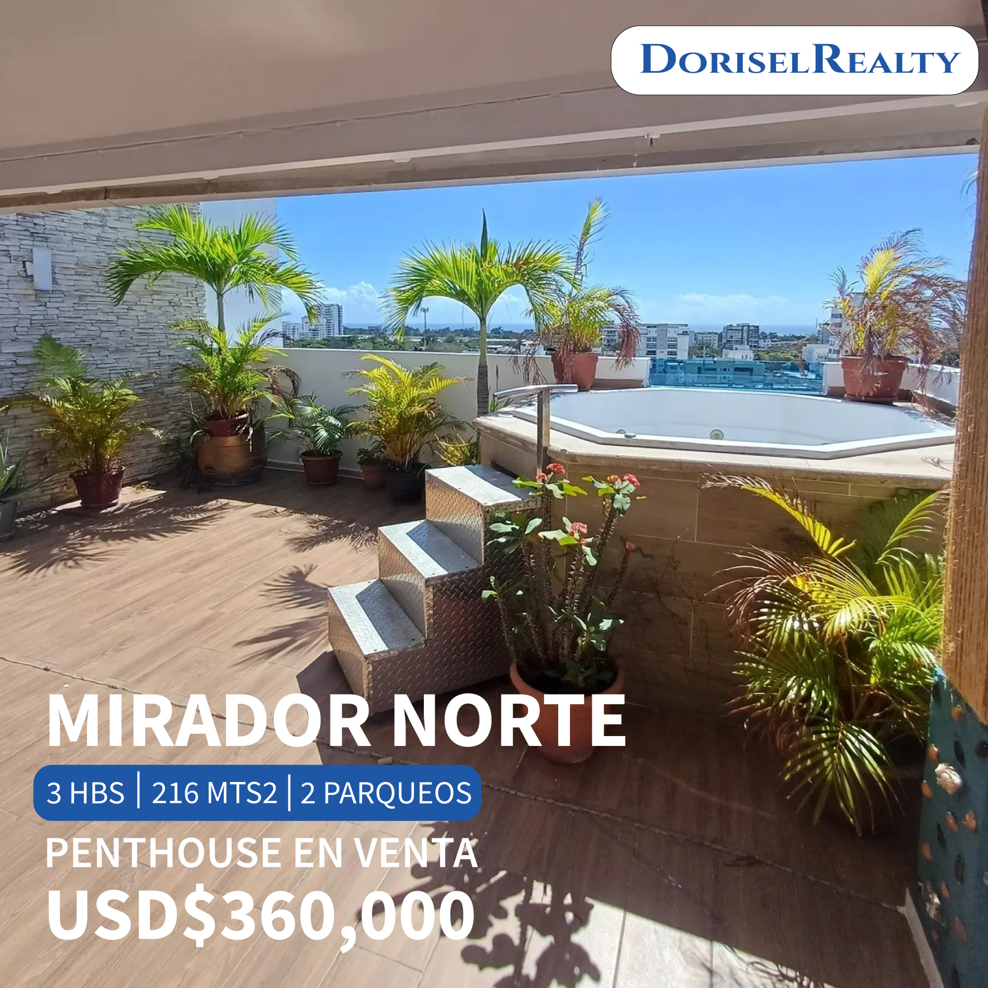 apartamentos - VENTA DE FABULOSO PENTHOUSE UBICADO EN MIRADOR NOR 0