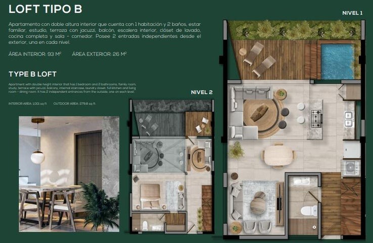 apartamentos - Proyecto en venta Punta Cana #24-380 un dormitorio, balcón, gimnasio, sauna.
 7