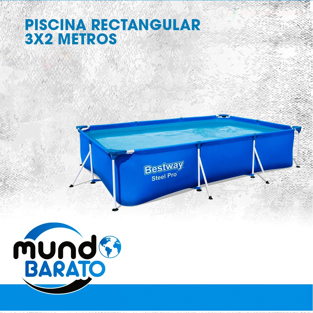 deportes - Piscina Best Way 3 x 2 Metros Grande 872 galones. Armable Azul 0