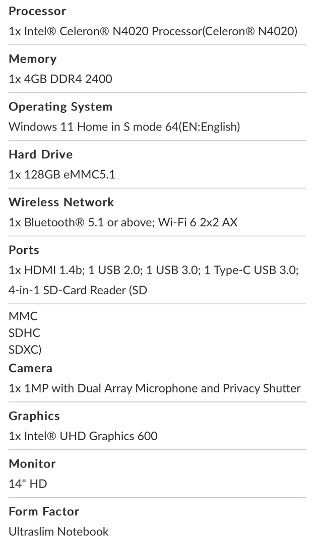 computadoras y laptops - Laptop Lenovo 14 plugs como nuevo. Me costó US$360 6