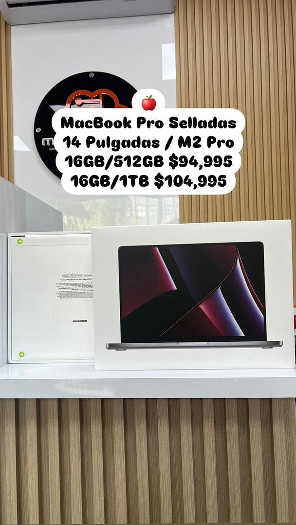 computadoras y laptops - MacBook Pro 14 Pulgadas M2 Pro 16GB1TB & 16GB/512GB  0