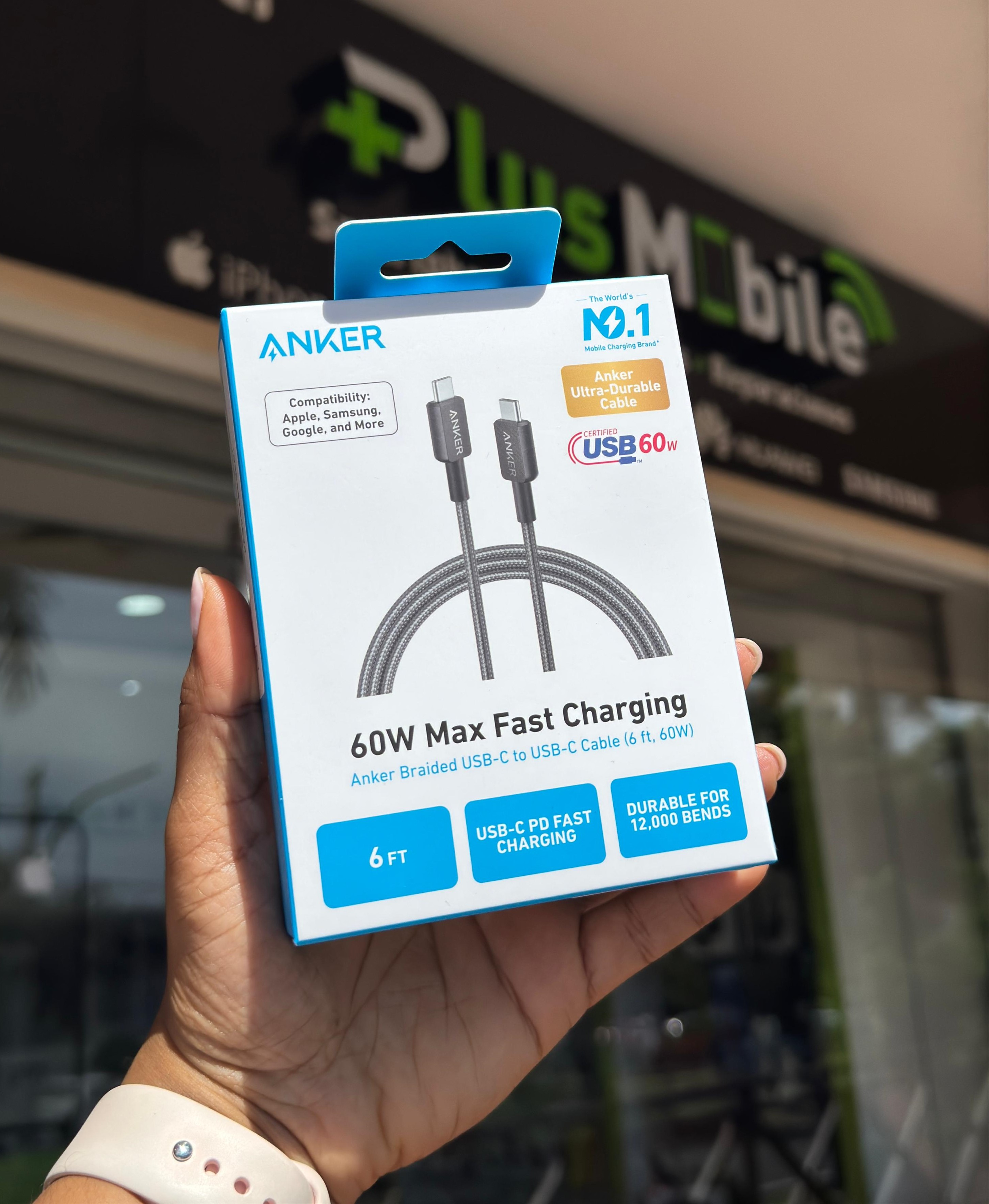 accesorios para electronica - ANKER Cable trenzado tipo C / USB-C a USB-C