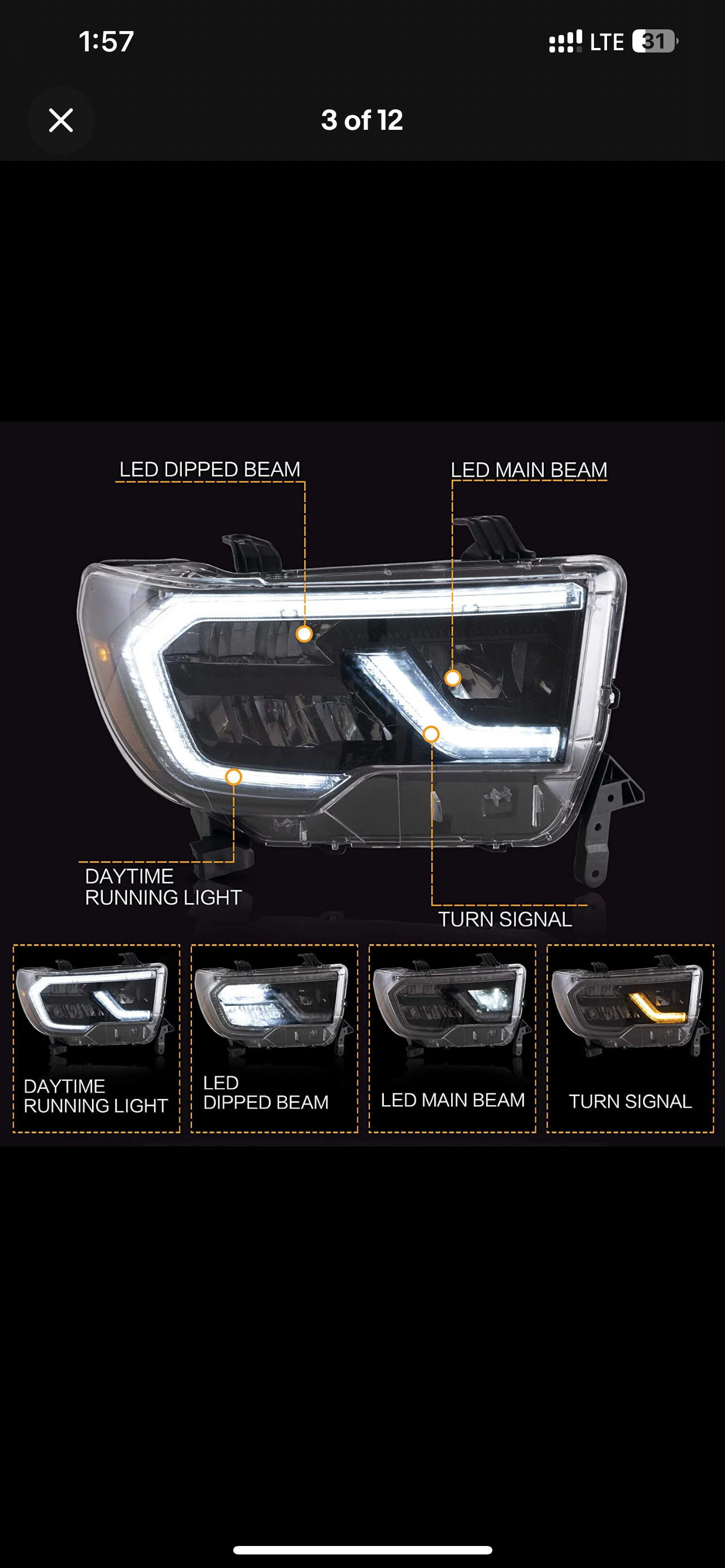 repuestos - VLAND FULL LED Reflector Headlights For Toyota 07-13 Tundra & 08-20 Sequoia 6