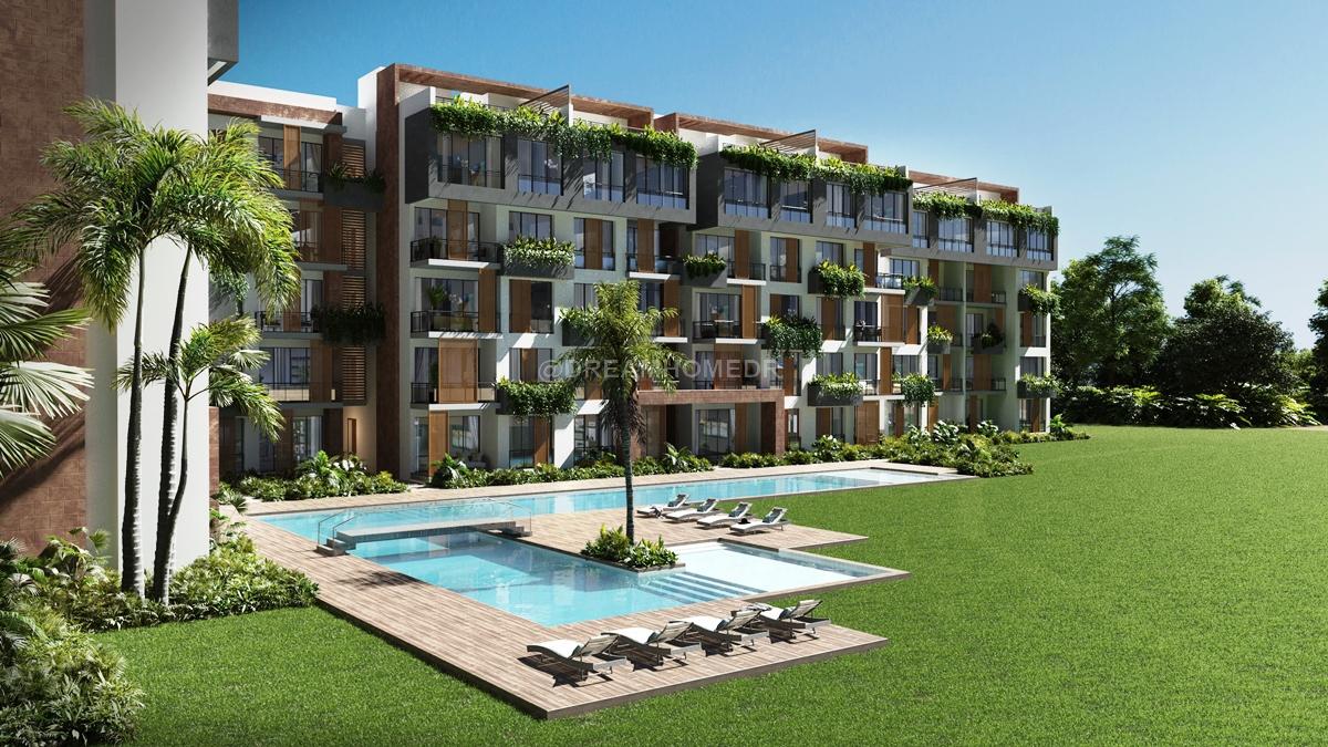 apartamentos - Apartamentos en venta en Punta Cana con Piscina y acceso a playa