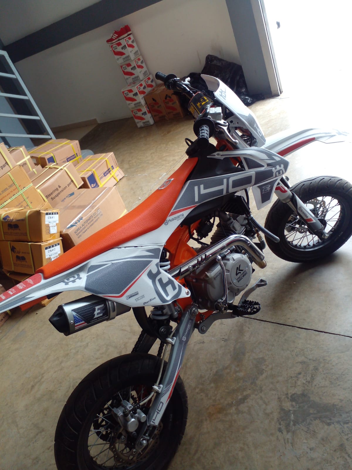 motores y pasolas - Mini moto Cross 4k.140.CC.4 tiempo.2024 Gomas de 