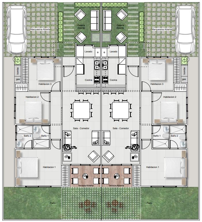 apartamentos - Exclusivo proyecto de casas 1 y 2 niveles en plano 4