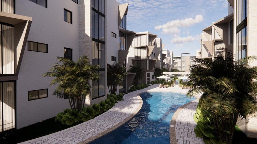 apartamentos - Proyecto en venta Punta Cana #23-985 un dormitorio, balcón, ascensor, BBQ.

 4