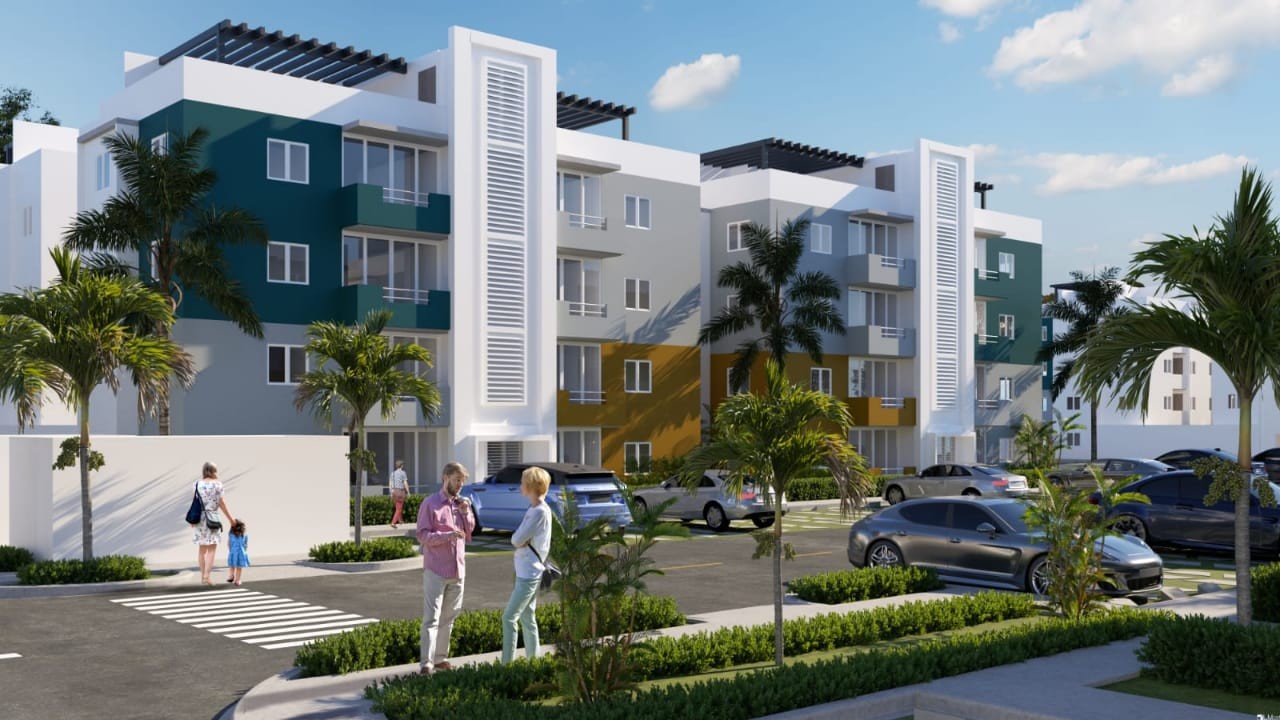 apartamentos - Aptos en Buena Vista, prox. a la av. Hermanas Mirabal,área social con piscina
 4