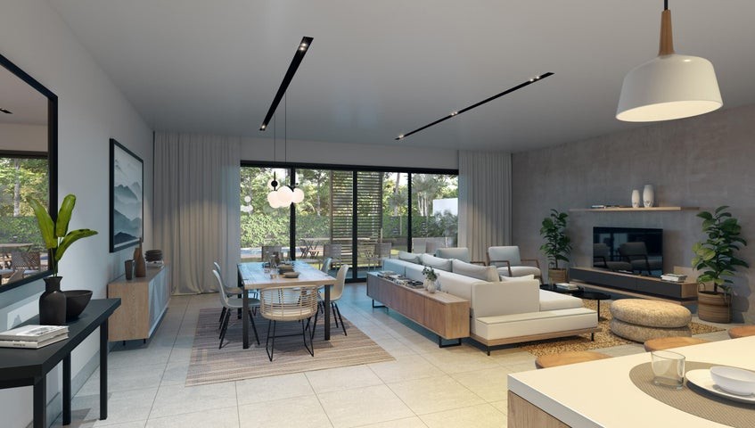 apartamentos - Proyecto en venta Punta Cana #22-2863 tres dormitorios, piscina, terraza.
 2