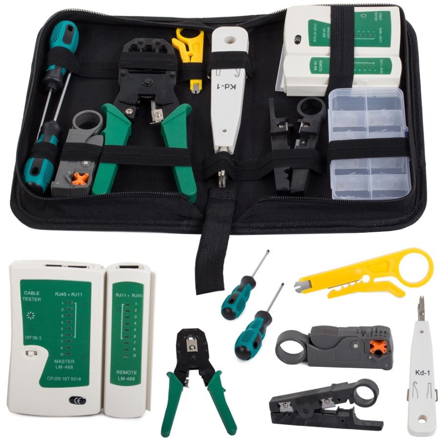 herramientas, jardines y exterior - kit probador tester de cable de red