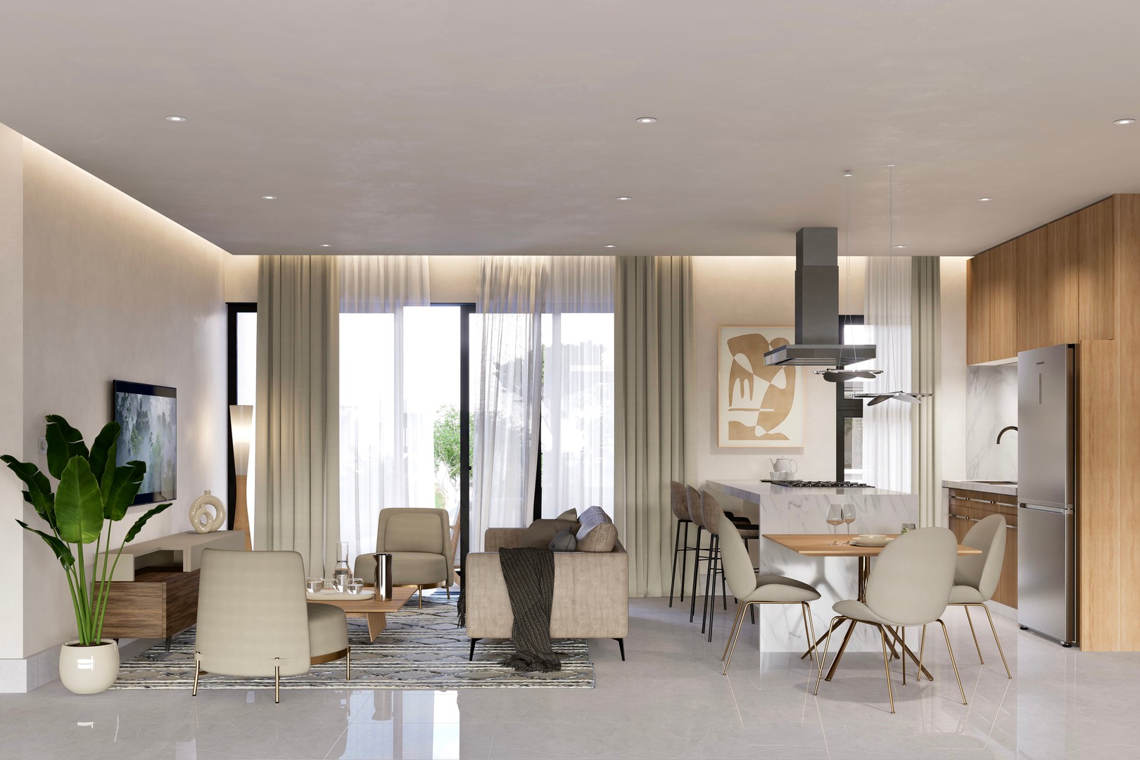 apartamentos - Complejo residencial que armoniza la calidad del espacio, en Punta cana  1